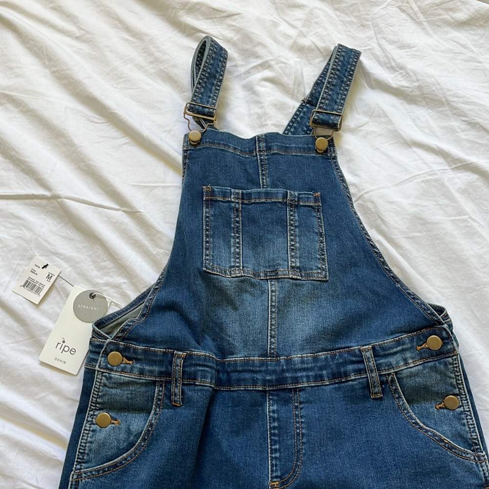 Ripe Denim Maternity Overalls